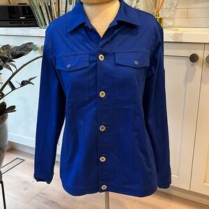 NWOT Roaring Wild limited edition royal blue denim jacket John Malkovich design